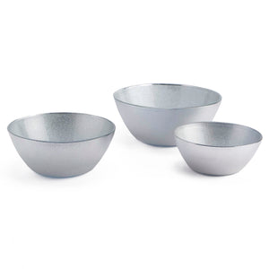 Set de 3 cuencos plateados