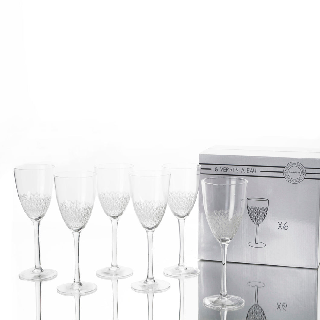 Juego de 6 copas de agua 