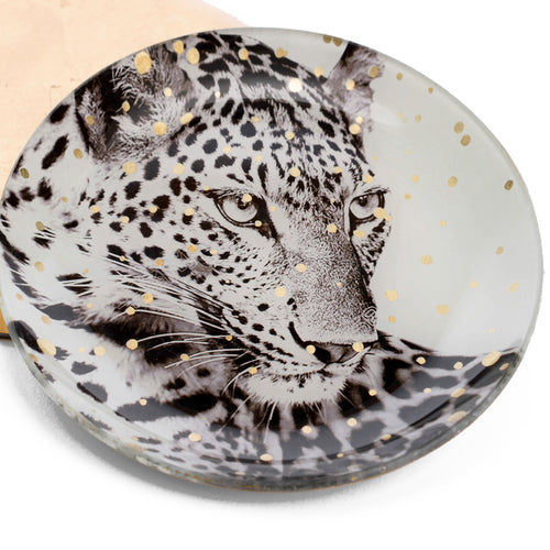 plato decorativo leopardo