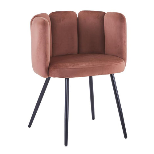 Silla tercipelo cobre