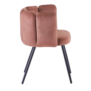 Silla Terciopelo Petálos Cobre