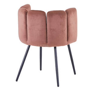 Silla Terciopelo Petálos Cobre