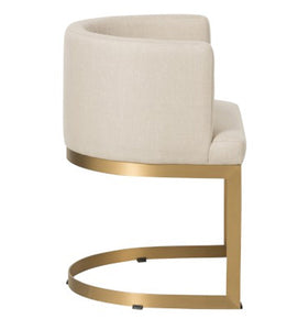 Silla de lino beige